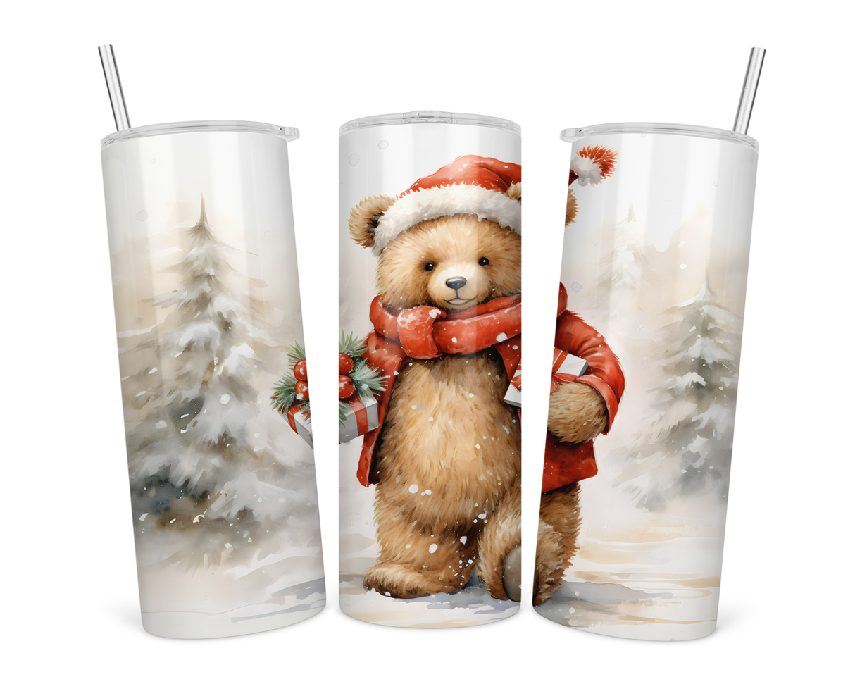 Christmas Teddy Bear 20oz Tumbler