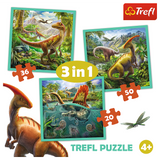 Preschool 3 in 1 Puzzle - The extraordinary world of dinosaur