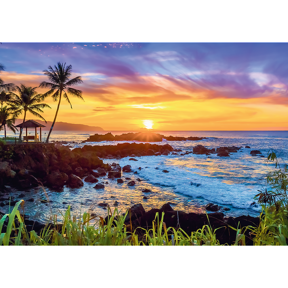 Red 1000 Piece Puzzle - Ocean Sunset