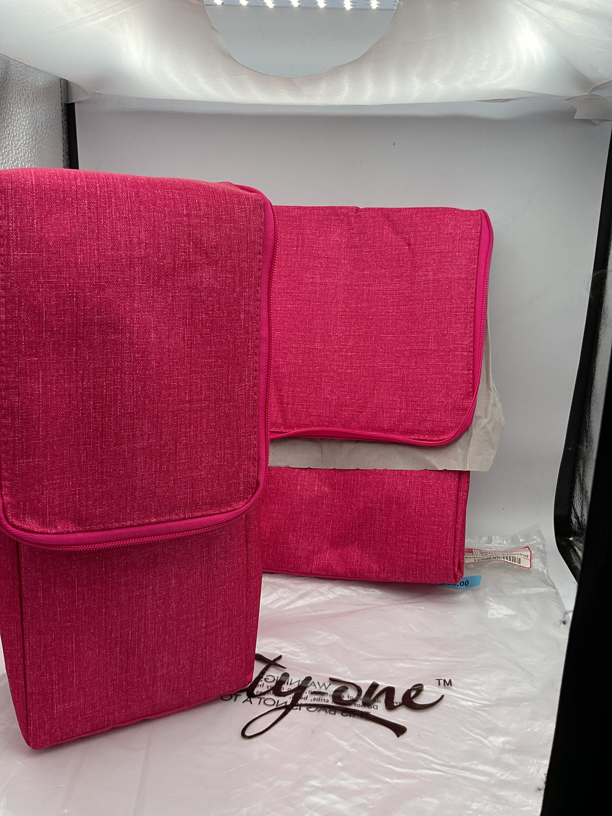 Thirty-One Double Chill Thermal Set - Pink Crosshatch