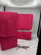 Thirty-One Double Chill Thermal Set - Pink Crosshatch