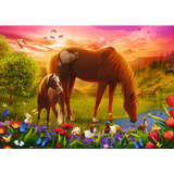 500 Piece Jigsaw Puzzle - Family of Horses