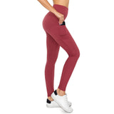 High Waist Activewear Leggings - Side Pockets