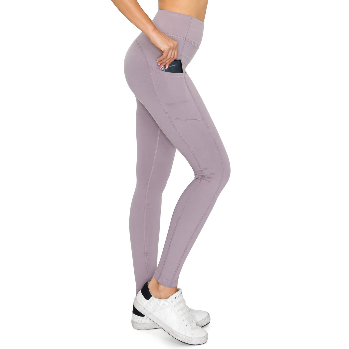 High Waist Activewear Leggings - Side Pockets