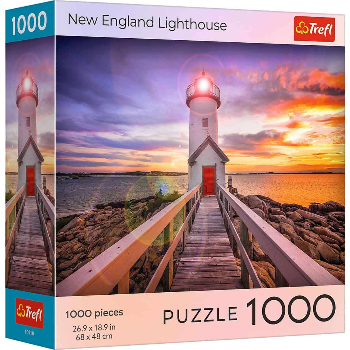 1000 Piece Puzzle - Sunsets - New England Lighthouse