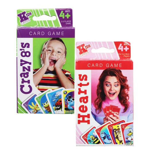 4 Kids Card Games (Old Maid, Crazy 8’s, Hearts, Go Fish)