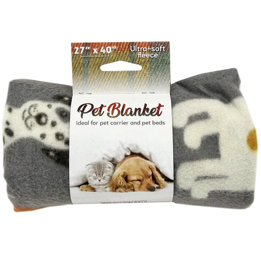 27" x 40" Assorted Pattern Cozy Pet Blanket