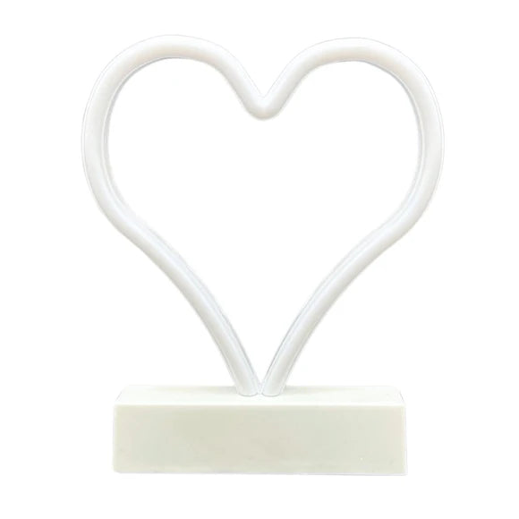 Heart Shaped Neon LED Lamp with On/Off Switch