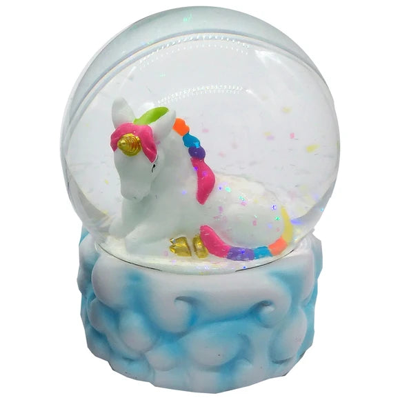 3.5" Glitter Snow Globe (Dinosaur, Panda Bear, Astronaut, Unicorn, Dolphin)