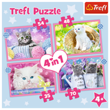 Preschool 4 in 1 Puzzle - Fun cats