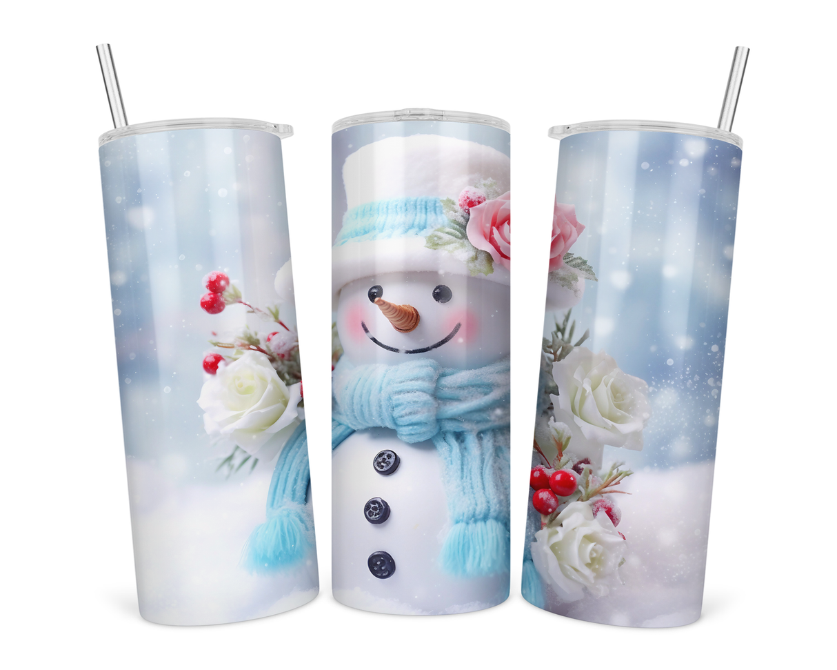 Blue Snowman 20oz Tumbler