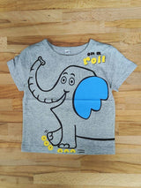 Grey Elephant Graphic Boy T-Shirt