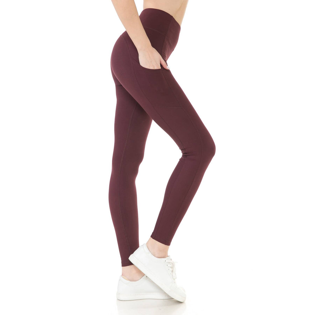 High Waist Activewear Leggings - Side Pockets