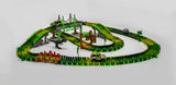 Dinosaur Race Car Journey Track Set Toy, STEM Glow In The Dark Toy