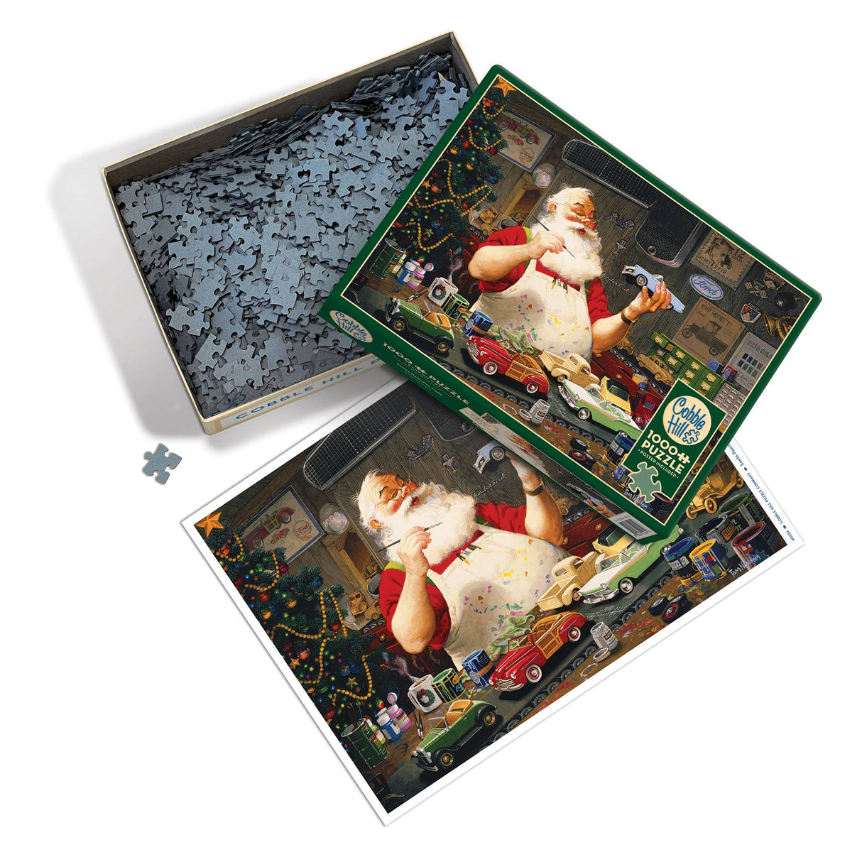 Santa Painting Cars 1000pc puzzle