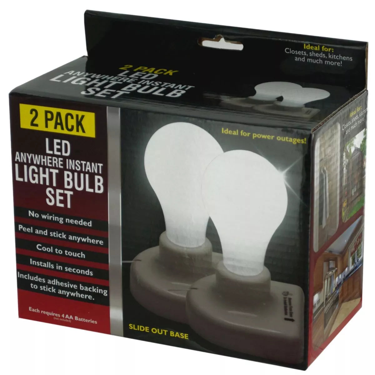 Anywhere Instant Light Bulb Set LED 2 Pack