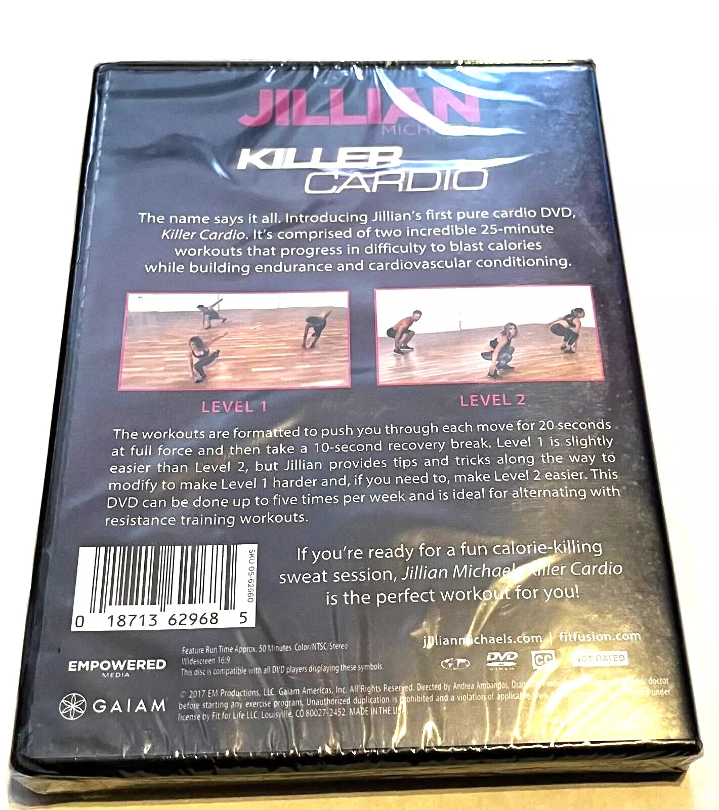 Jillian Michaels Killer Cardio DVD New Sealed