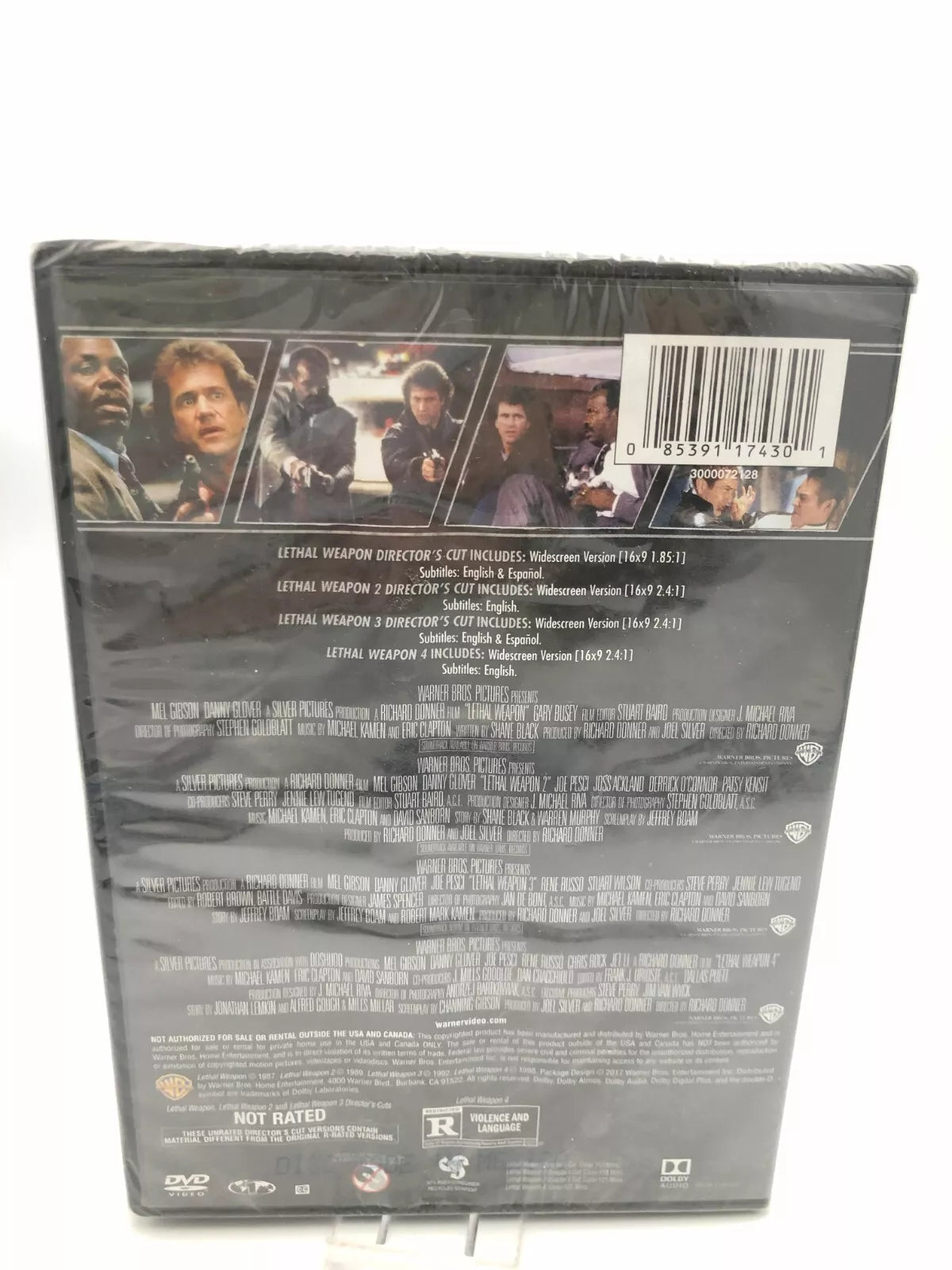 Lethal Weapon Collection DVD Mel Gibson, Danny Glover 4-Film Collection New Sealed