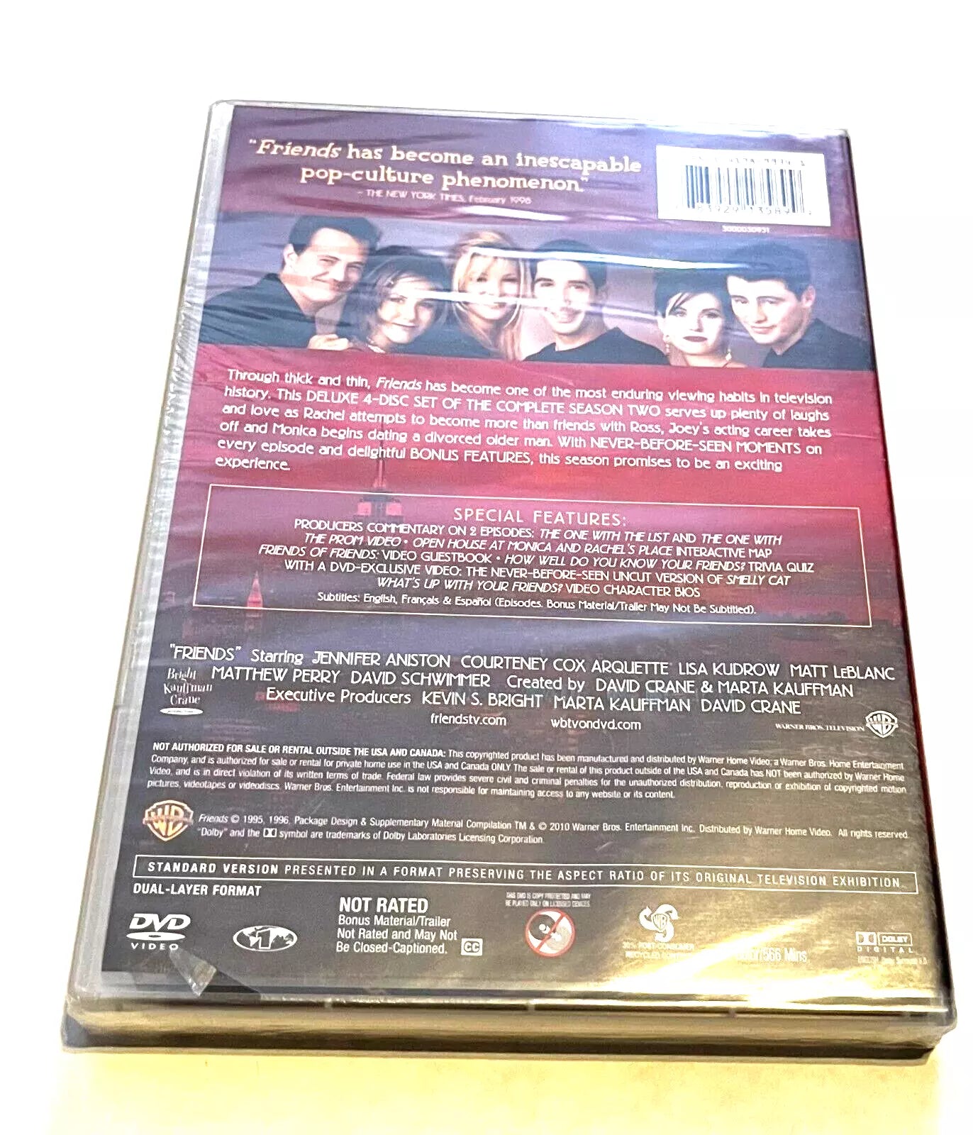 Friends: The Complete Second Season (DVD, 1995) New Sealed