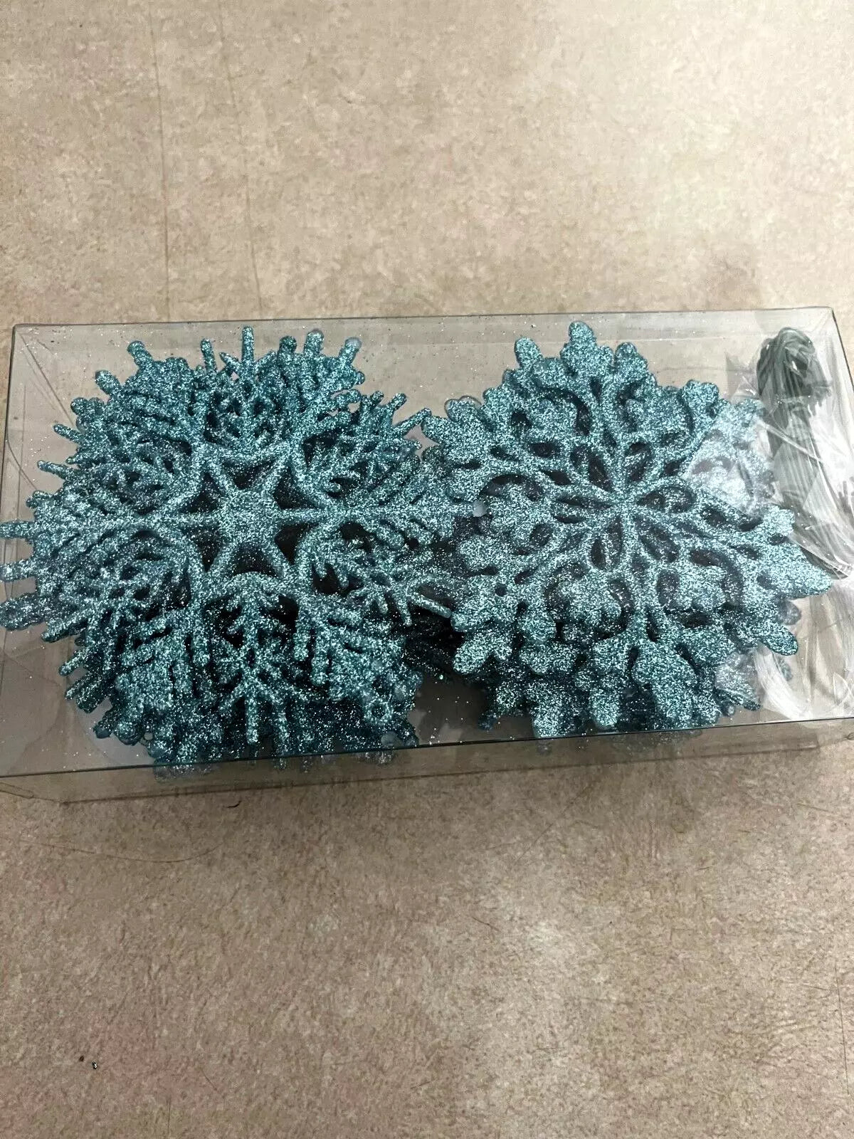 Blue Snowflakes -  Sea Team Plastic Christmas 4"  (36 total)