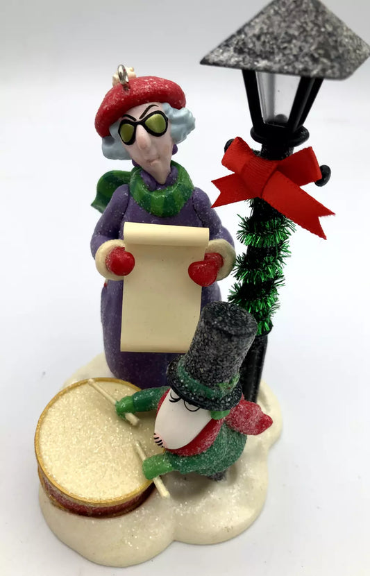 Maxine The Crabby Caroler Hallmark Keepsake Ornament Talking Lighted Works (Tested)