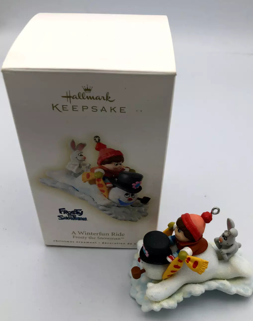 Hallmark Keepsake: "A Winterfun Ride" Frosty The Snowman Christmas Tree Ornament