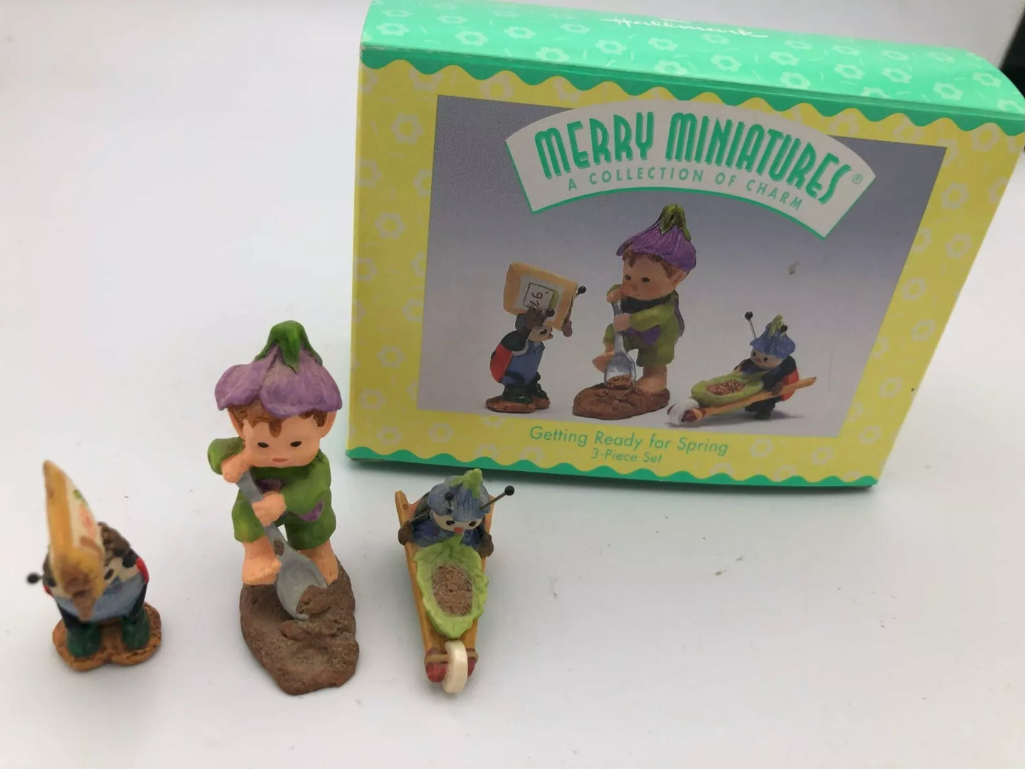 Hallmark Ornament Merry Miniatures Getting Ready for Spring 3 Piece Set (1997)