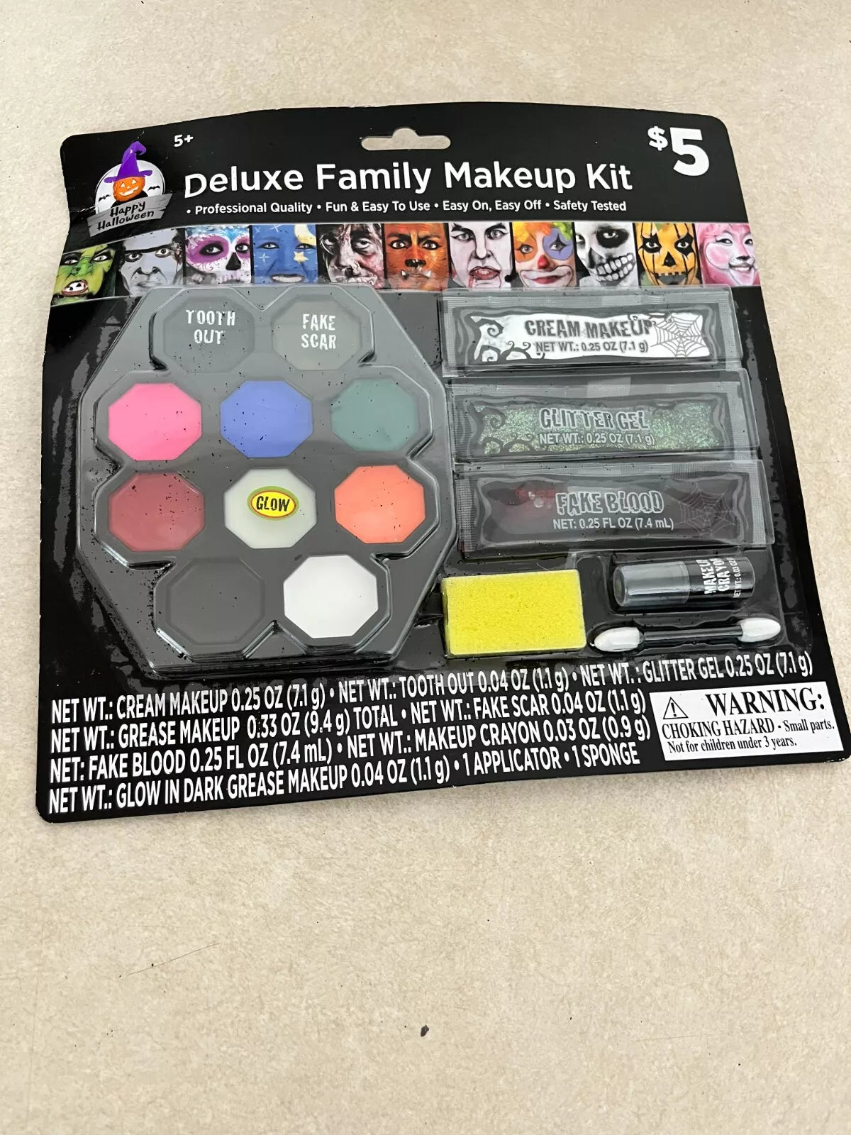 HALLOWEEN FAMILY Makeup Kit Color Pallet For Family Fun New Sealed