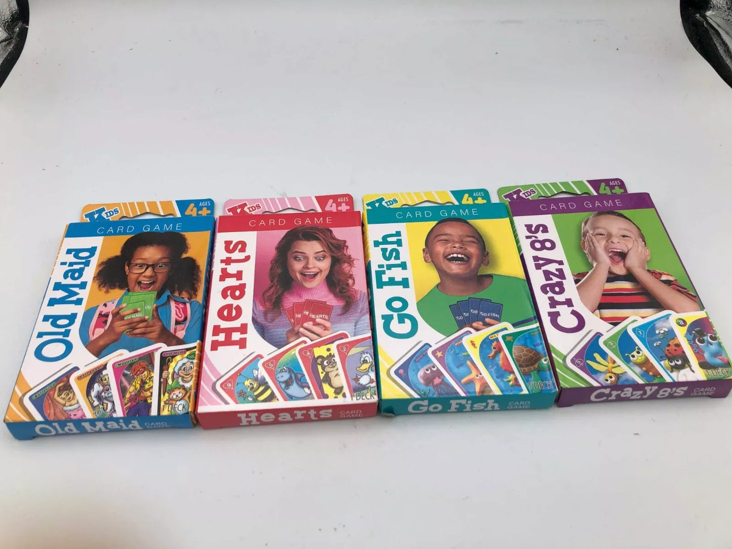 4 Kids Card Games (Old Maid, Crazy 8’s, Hearts, Go Fish)