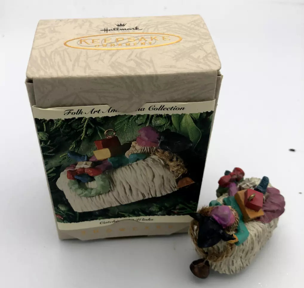 Hallmark Keepsake Ornament 1994 Catching 40 Winks Folk Art Americana Collection