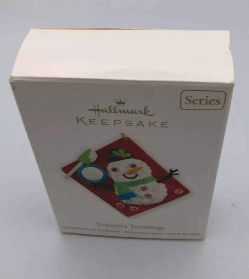 Hallmark 2012 Season's Treatings Snowman Cake Frosting Keepsake Ornament