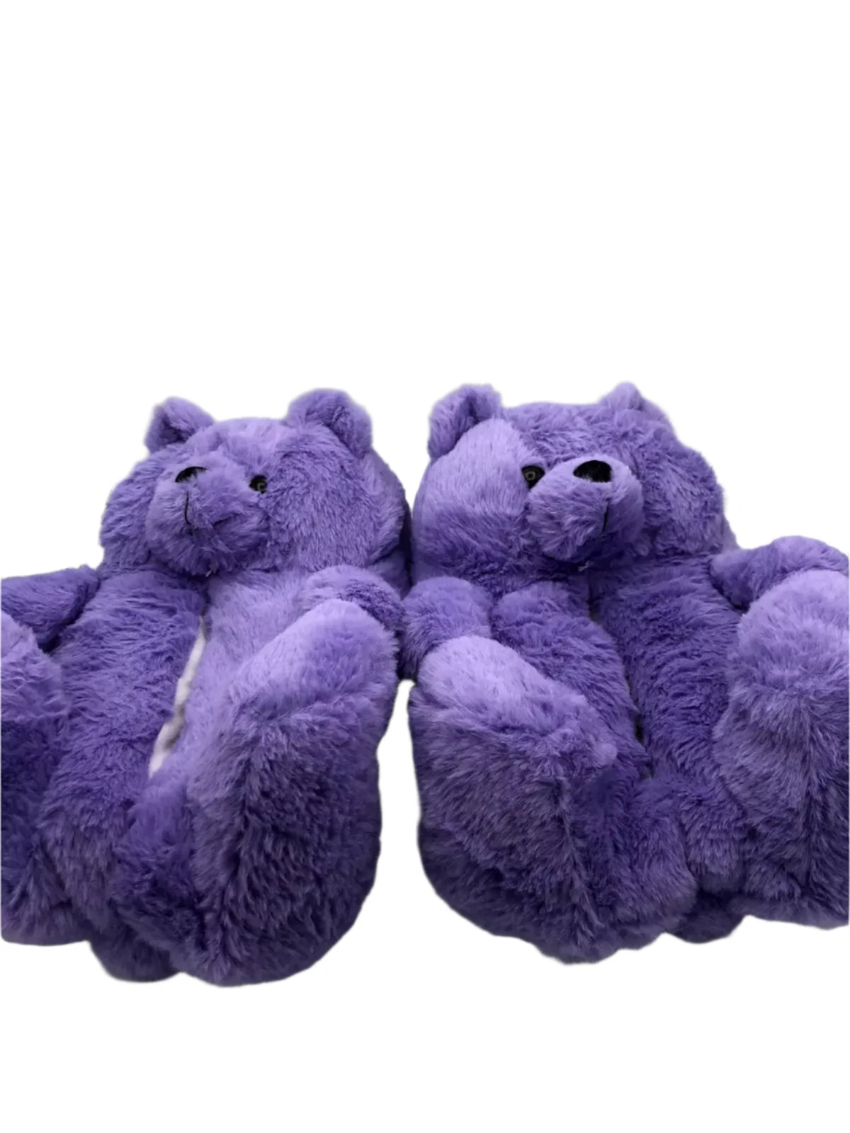 Alayger Women's Plush Cozy Teddy Bear Slippers - Purple Color -Soft Anti-Slip