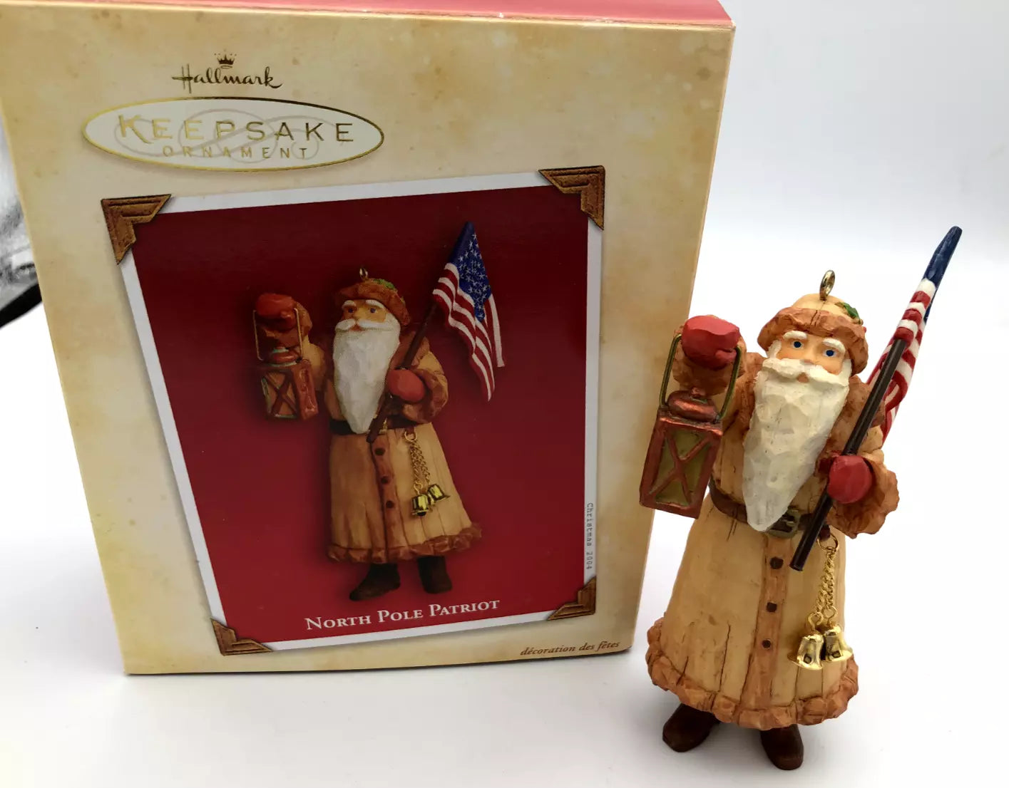 Hallmark North Pole Patriot Santa Keepsake Ornament 2004