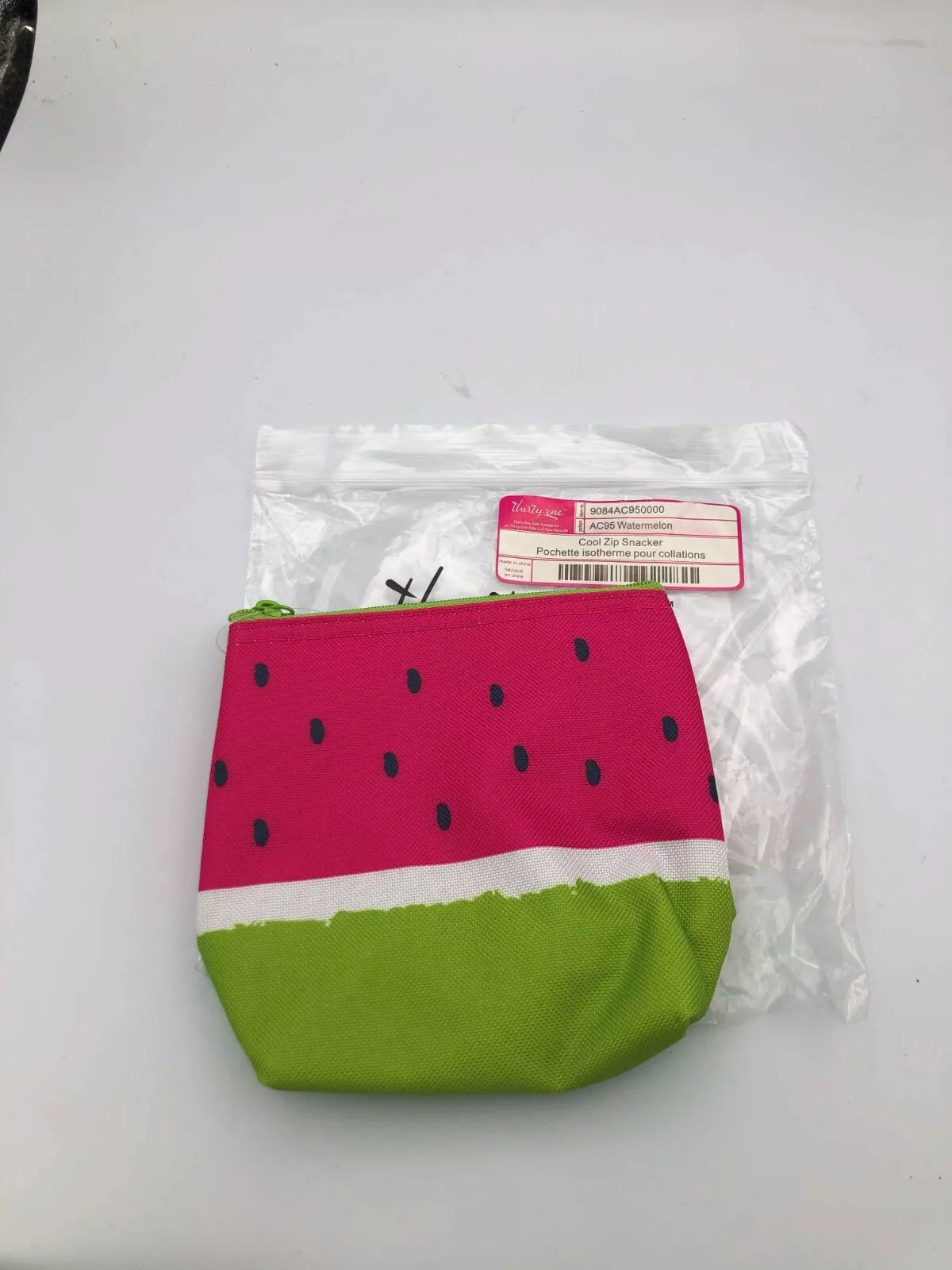 Thirty One Zipper Pouch Slice of Watermelon Food Safe Lining