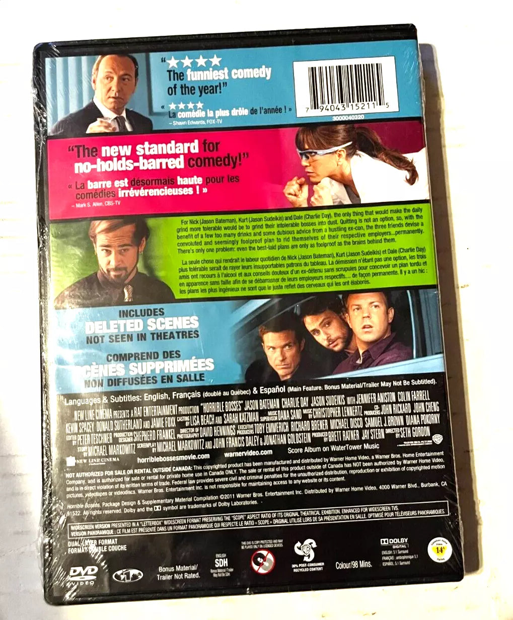 Horrible Bosses (DVD, 2011) New Sealed