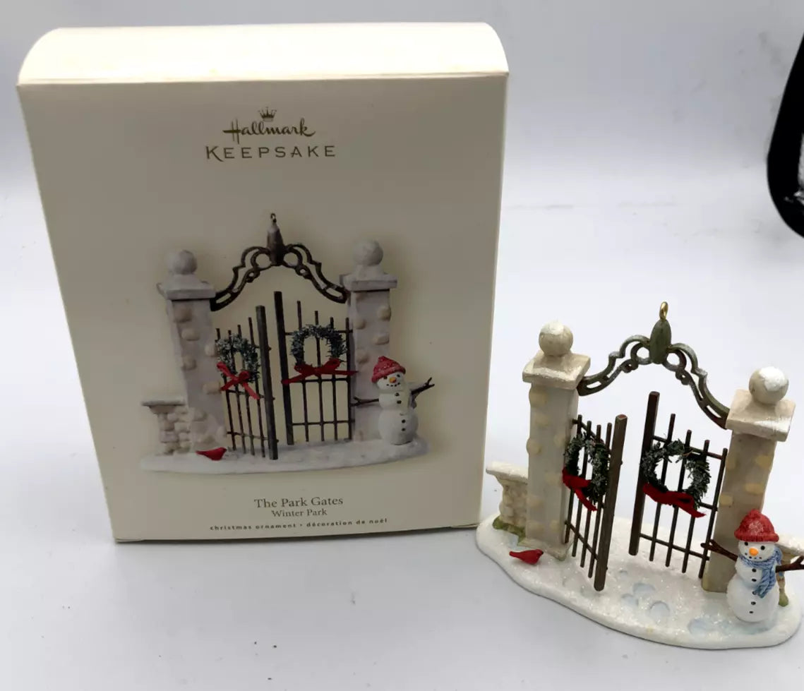 2007 Hallmark The Park Gates - Winter Park Christmas Ornament