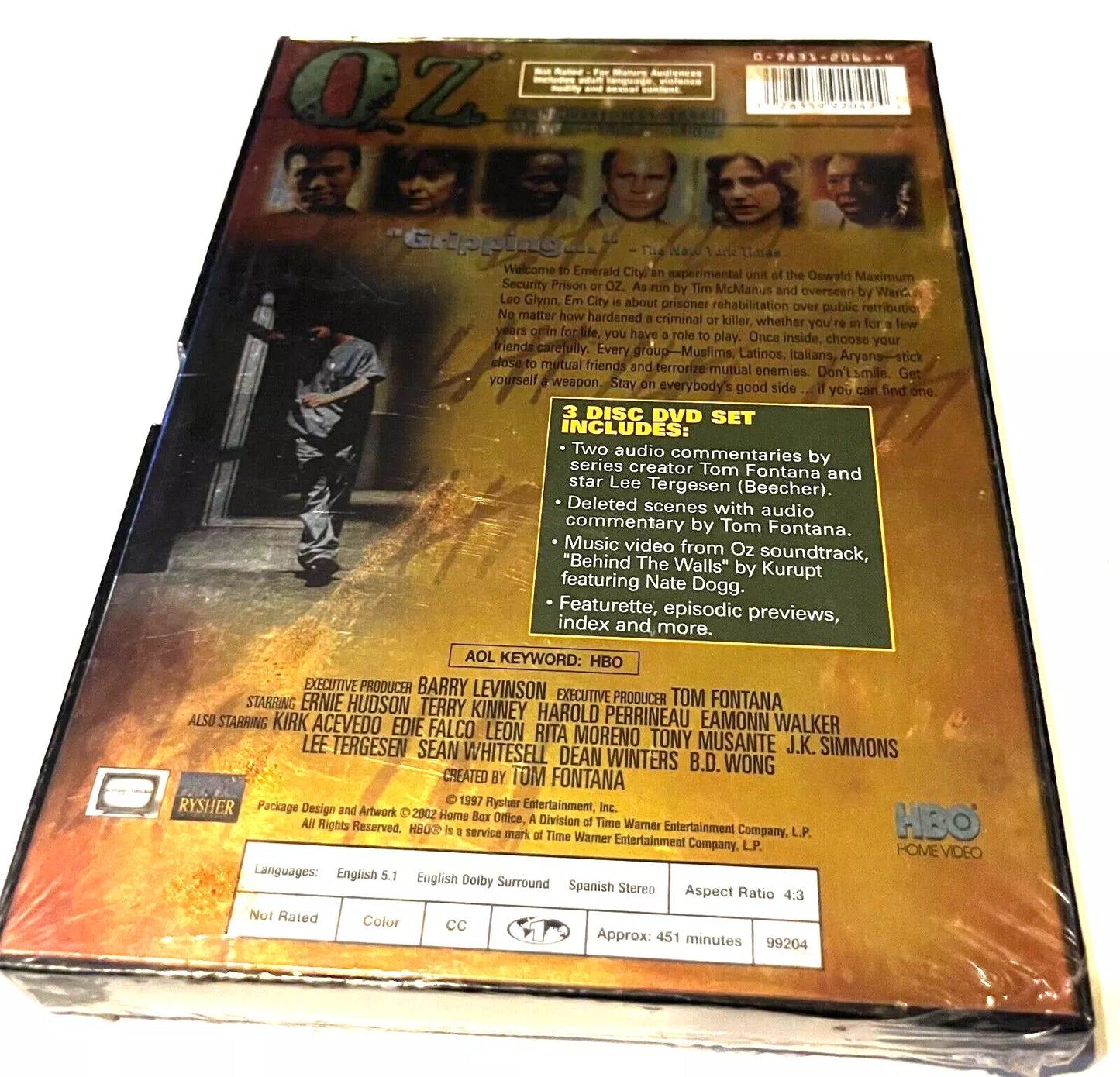 Oz - The Complete First Season (DVD, 2002, 3-Disc Set) New Sealed