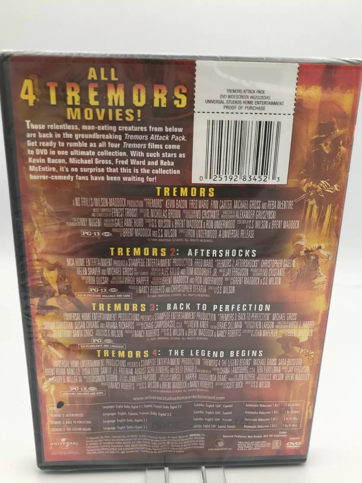 Tremors Attack 4 Pack (DVD) Franchise Collection New Sealed