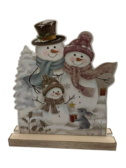 Snowman Family of 3 Sign