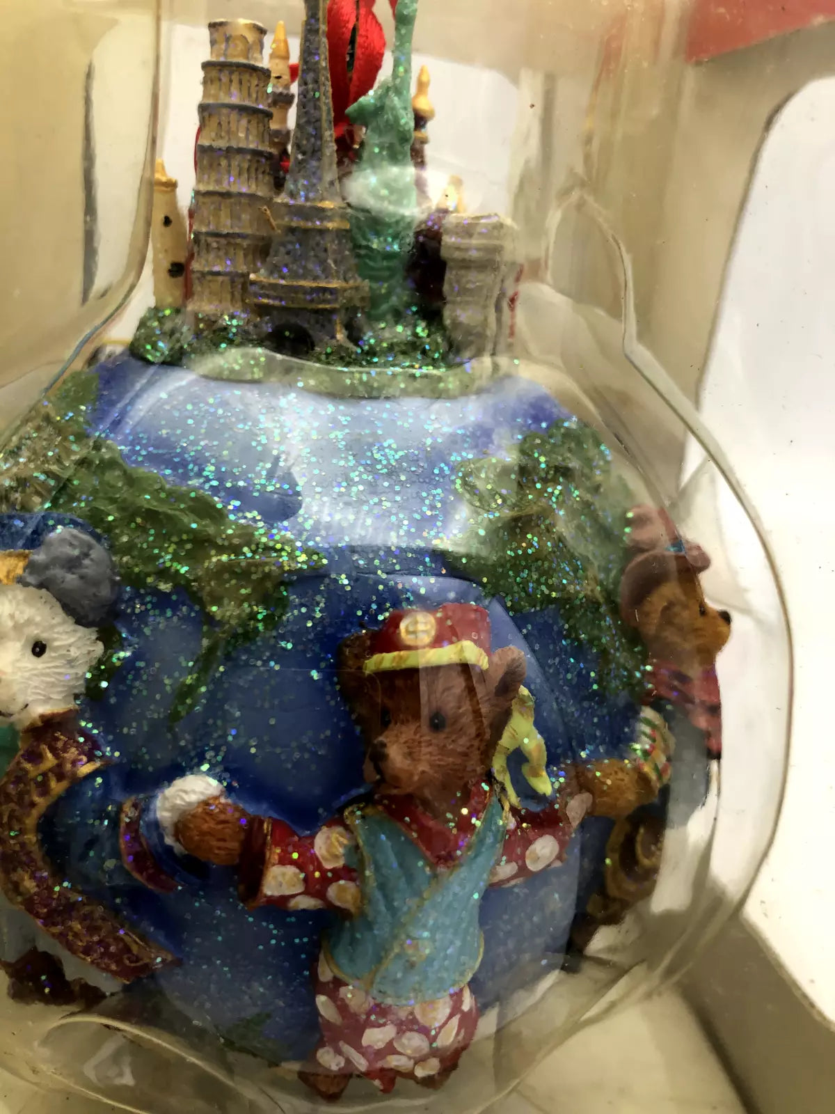 Christopher Radko 2002 / Teddies Around The World / Christmas Ball Ornament