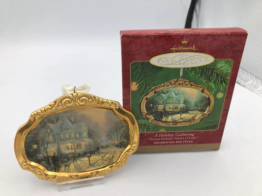 Hallmark Keepsake Ornament 2000 "A Holiday Gathering" Thomas Kinkade ~