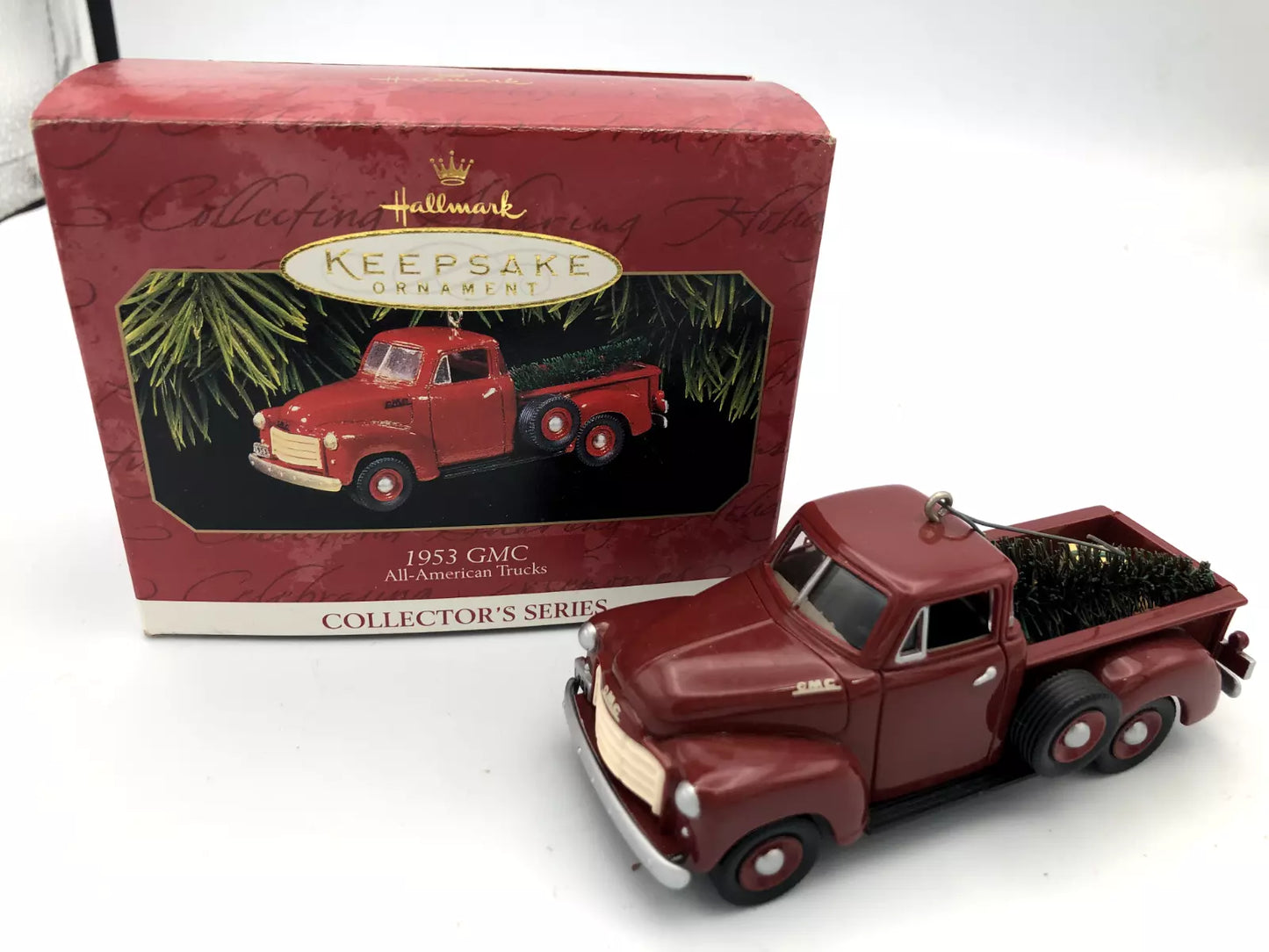 1956 RED FORD TRUCK-1995.1ST IN ALL AMERICAN TRUCK SERIES-HALLMARK ORNAMENT