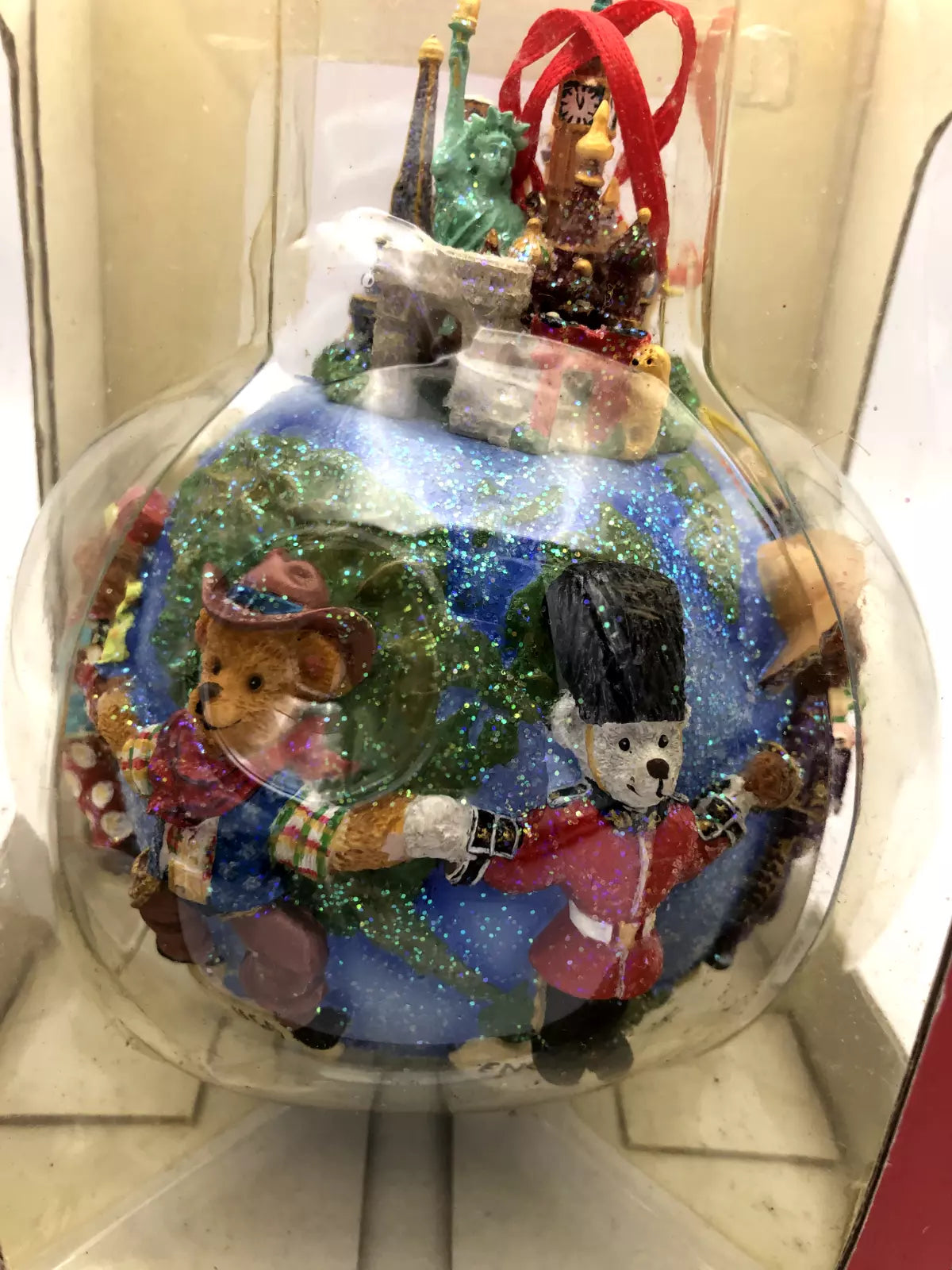 Christopher Radko 2002 / Teddies Around The World / Christmas Ball Ornament