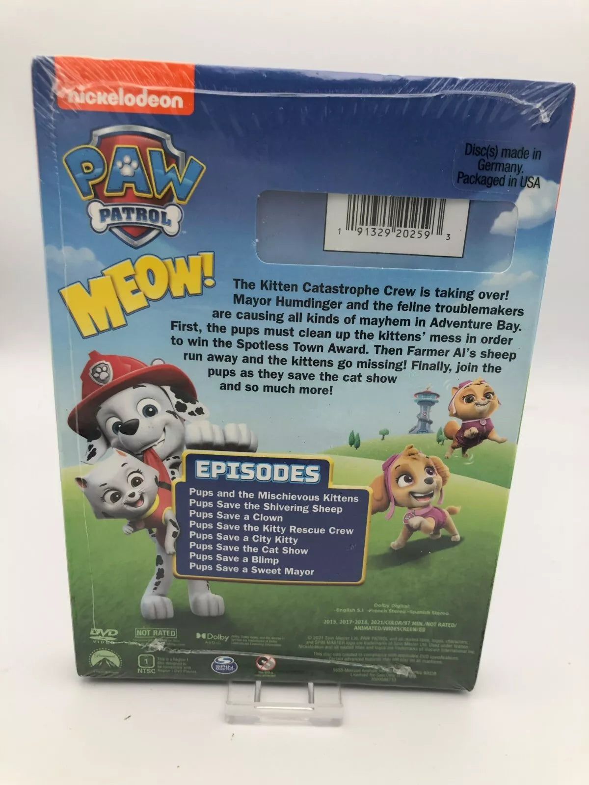 Paw Patrol: Pups Save the Kitten Catastrophe Crew (DVD) New Sealed