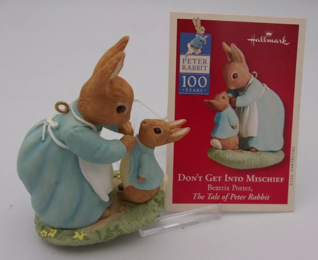 2002 Hallmark Keepsake Ornament Don't Get Into Mischief Peter Rabbit 100 Years