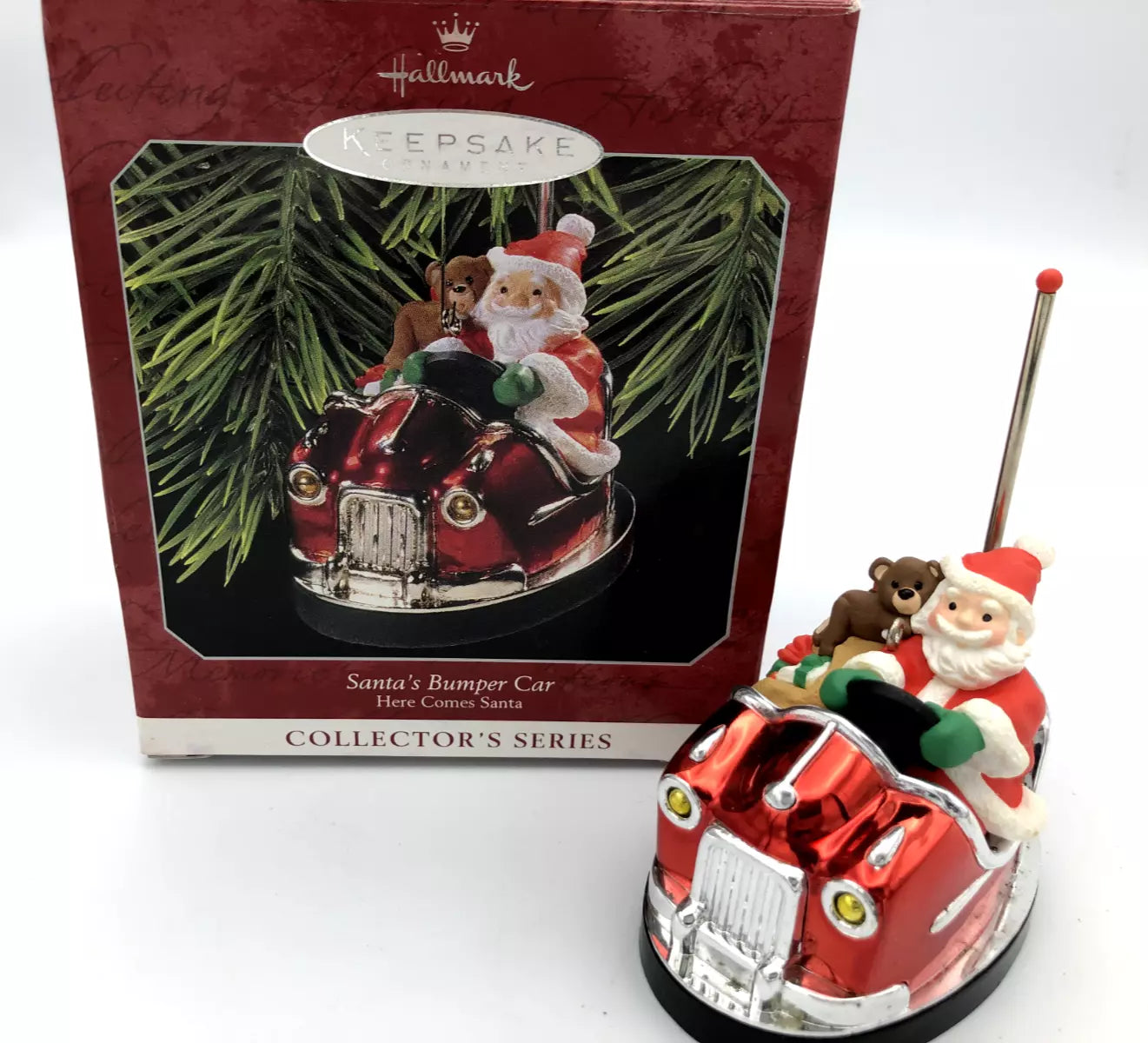 Hallmark Keepsake Ornament - Santa's Bumper Car Here Comes Santa Series 1998