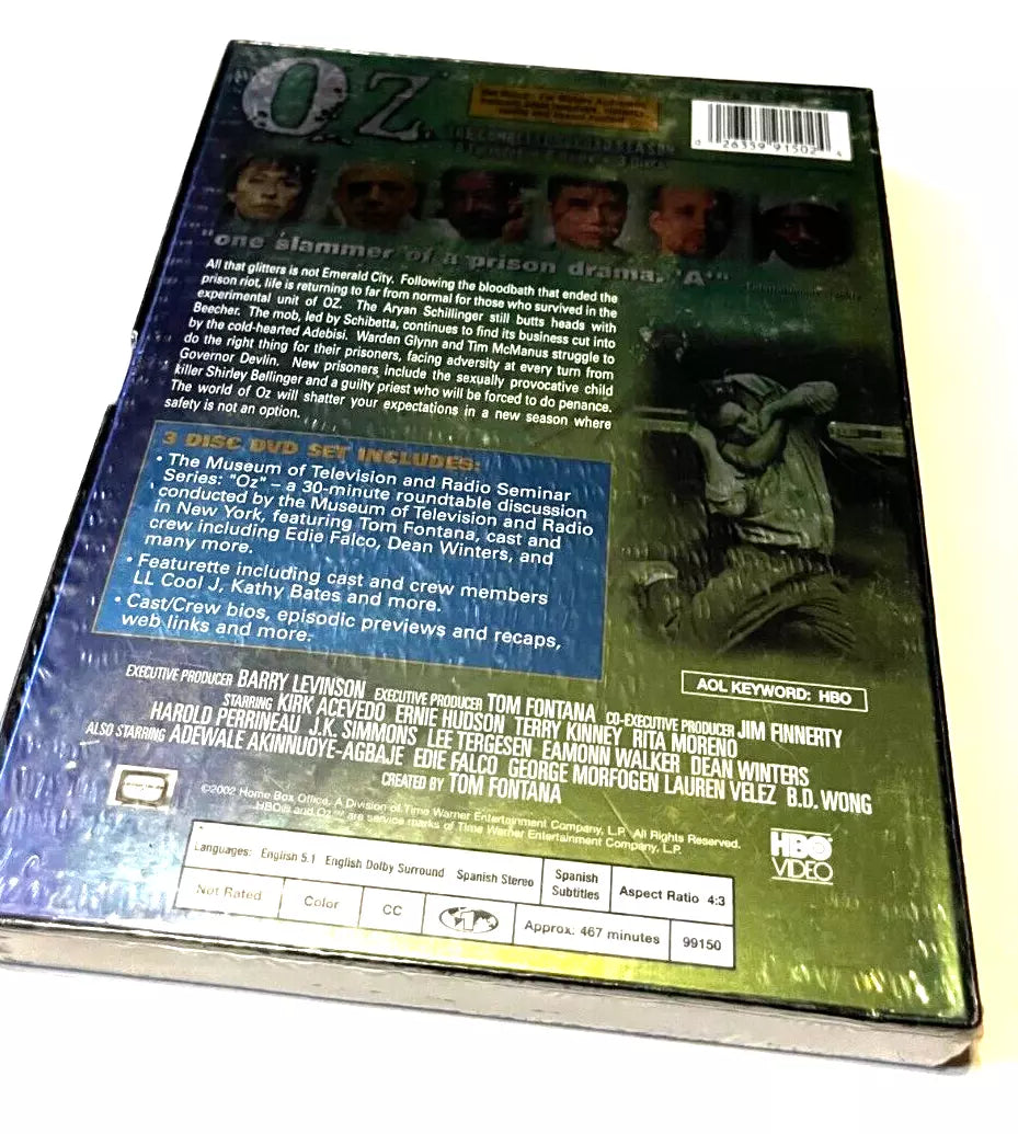 Oz - The Complete Second Season (DVD, 2003, 3-Disc Set, Three Disc Boxed Set) New Sealed