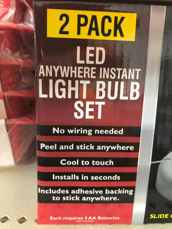 Anywhere Instant Light Bulb Set LED 2 Pack