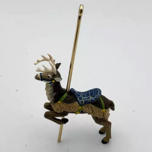 Hallmark Keepsake Christmas Ornament Prancing Reindeer  Carousel Ride 2006